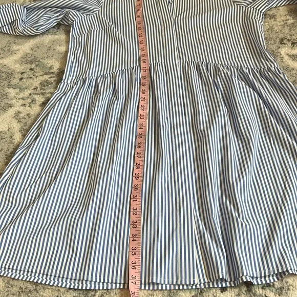 Tuckernuck Women's Striped Royal Shirt Dress Size Medium - Picture 11 of 13